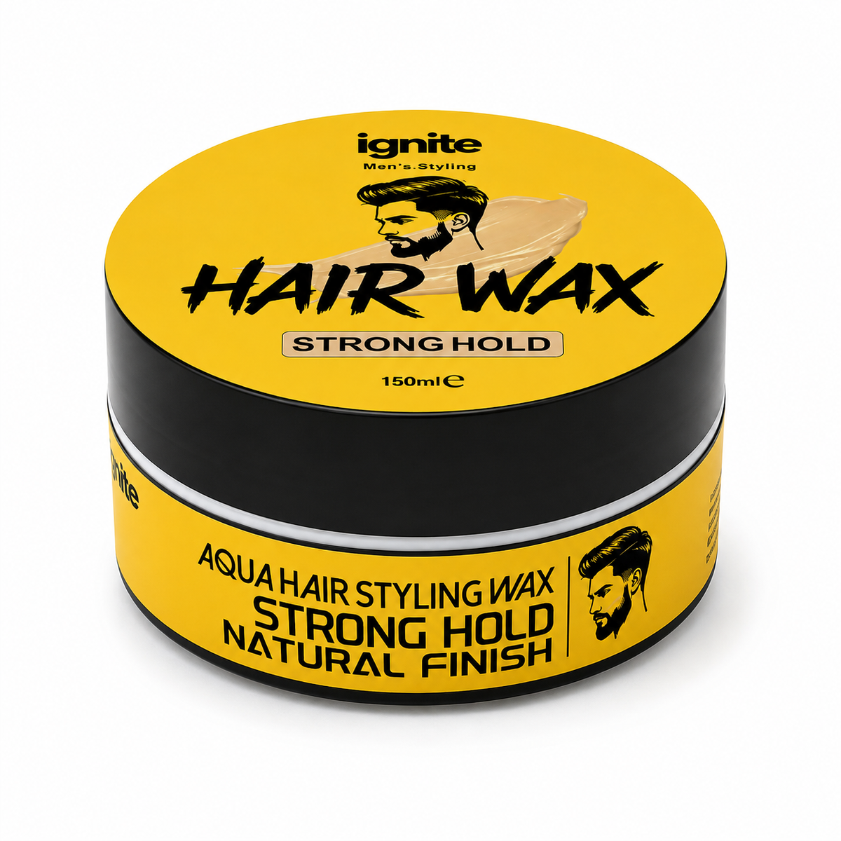 Ignite Aqua Hair Styling Wax – Strong Hold, Natural Finish, Water-Based Hair Wax for Men – 150g