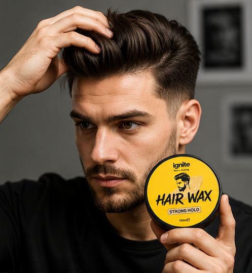 Ignite Aqua Hair Styling Wax – Strong Hold, Natural Finish, Water-Based Hair Wax for Men – 150g